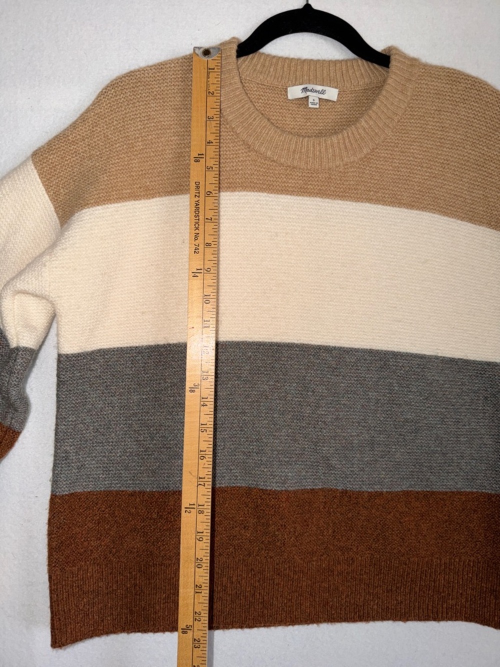 Madewell Color Block Striped Knit Crewneck Sweater - Picture 8 of 9